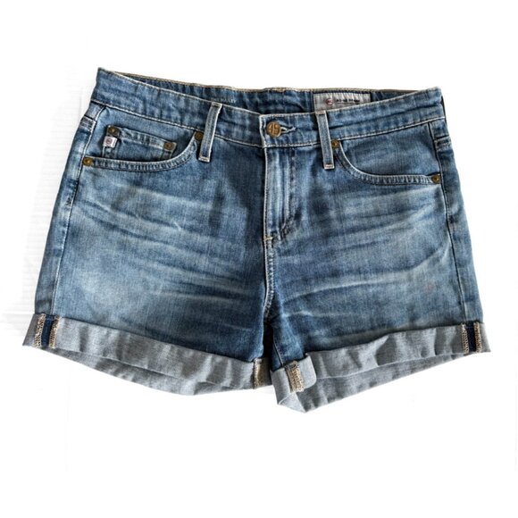 AG The Hailey Ex-boyfriend Roll-Up Denim Shorts - Picture 1 of 7